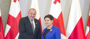 [VIDEO] O integracji z Unią Europejską Premier Beata Szydło rozmawiała z Prezydentem Gruzji