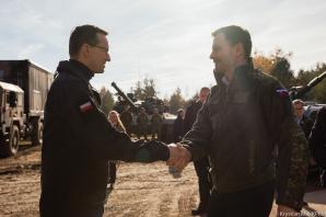 [VIDEO] Premier Mateusz Morawiecki na manewrach wojskowych Puma-22: nasza solidarność będzie stanowiła coraz większy czynnik odstraszania