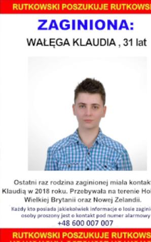 [VIDEO] Zaginęła Klaudia Wałęga: Apel zrozpaczonej matki o pomoc do BIURA RUTKOWSKI. Ostatni ślad wskazuje, że może być pod  zmienionym nazwiskiem w Nowej Zelandii!